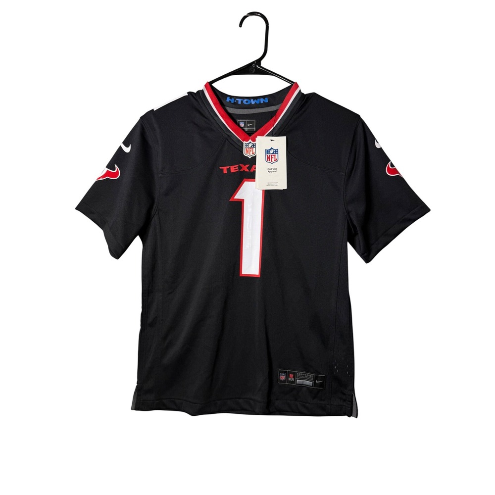 Nike Houston Texans Stefon Diggs NFL Jersey Youth Medium 10/12 Black H-Town 1